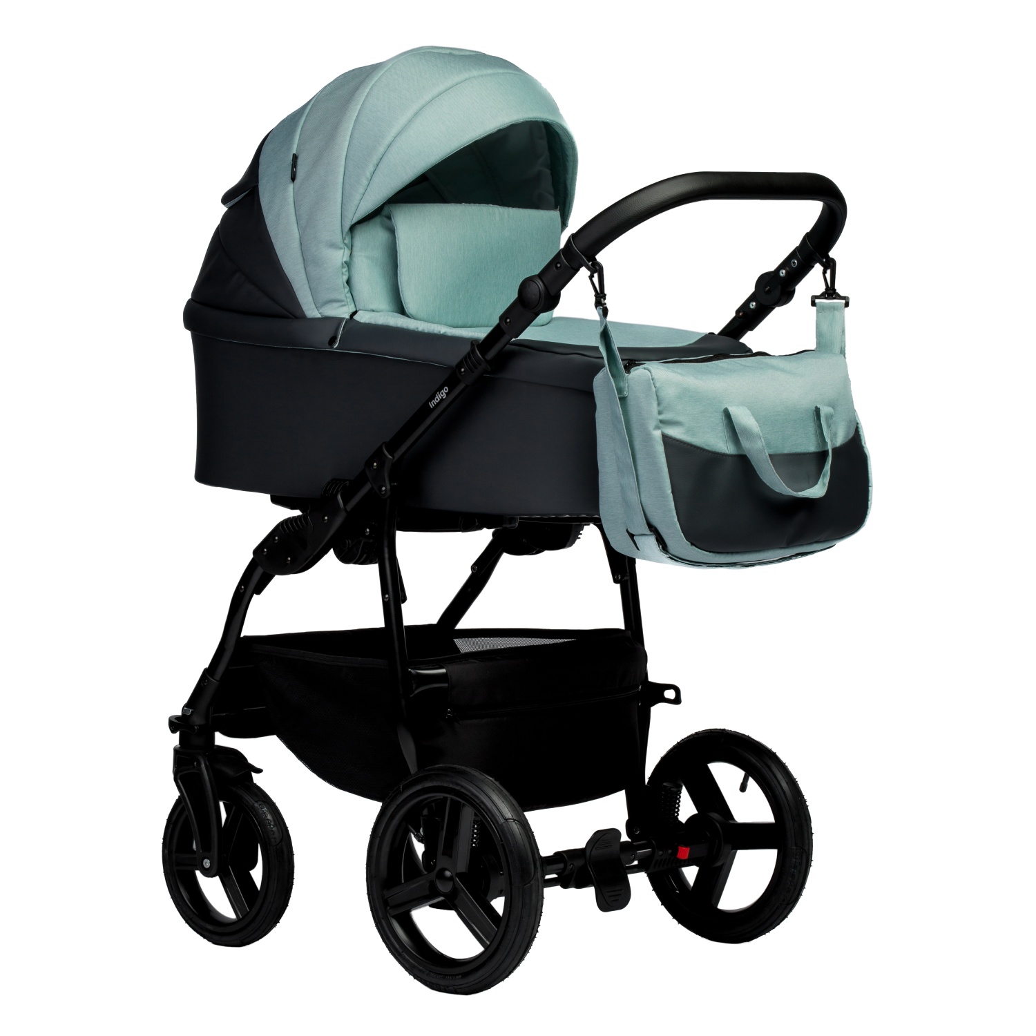 

Коляска детская 2 в 1 Indigo Impulse Eco, 07 серый, шалфей, Impulse