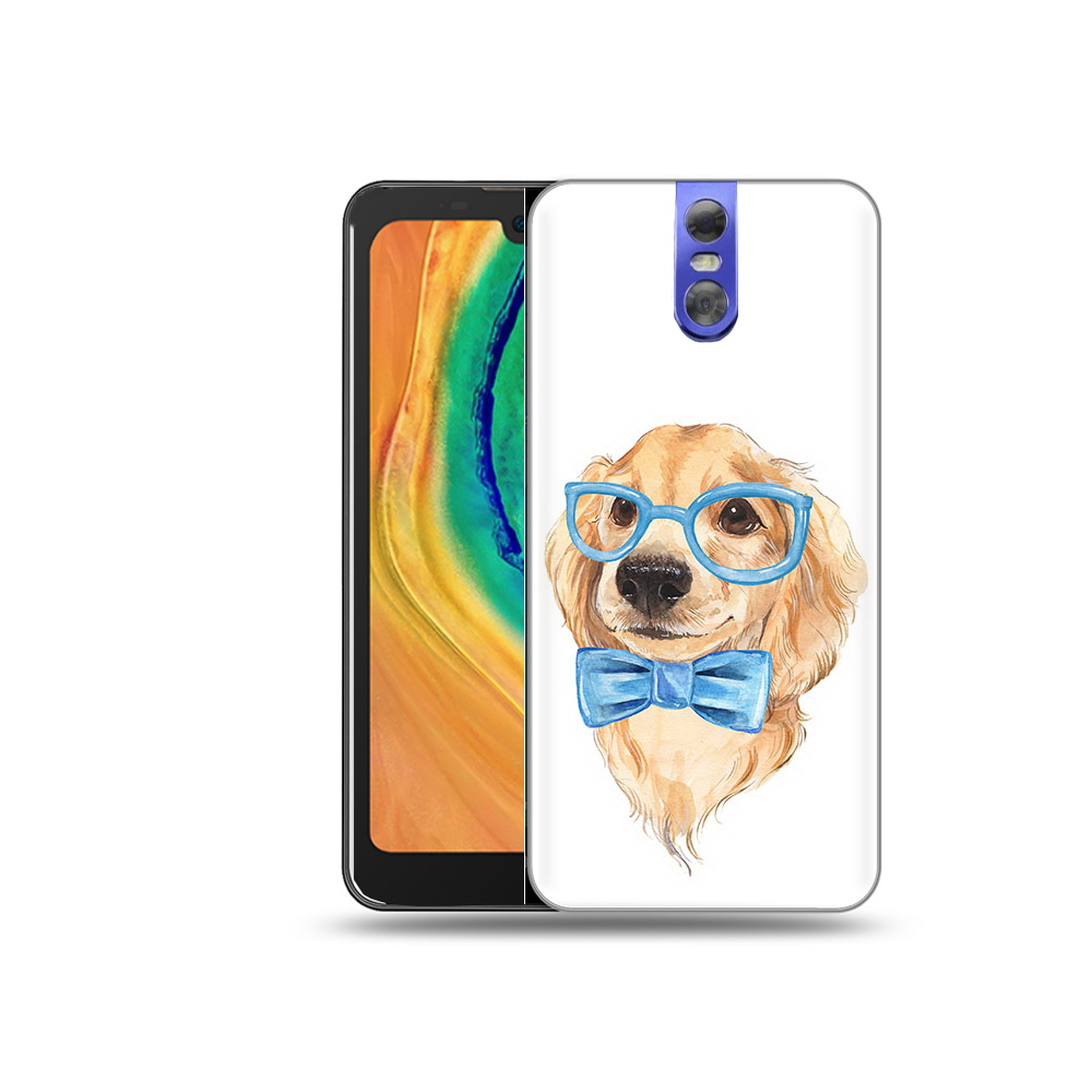 

Чехол MyPads Tocco для Doogee BL7000 Собака интеллигент, Прозрачный, Tocco