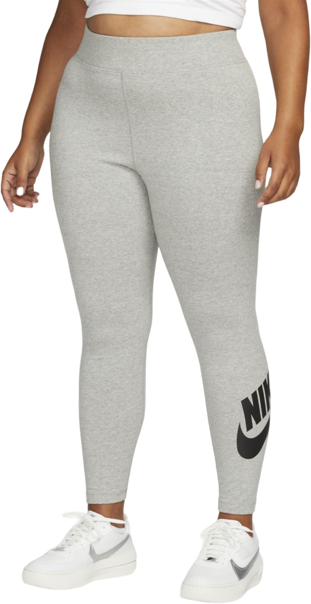Спортивные леггинсы женские Nike W Plus Size 3X Leg-A-See Leggings серые 54-56