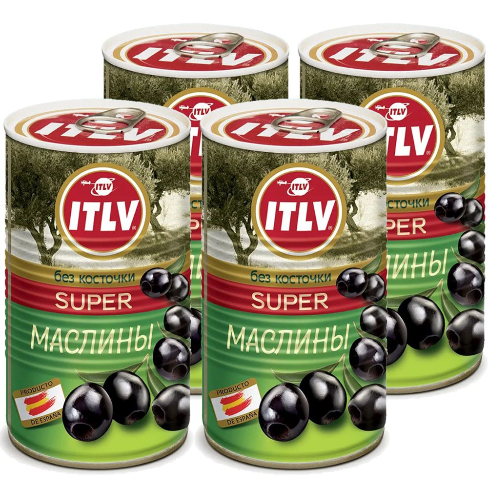 

Маслины ITLV без косточки Super, ж/б, 370 мл*4 шт, Super, 370 мл*4 шт