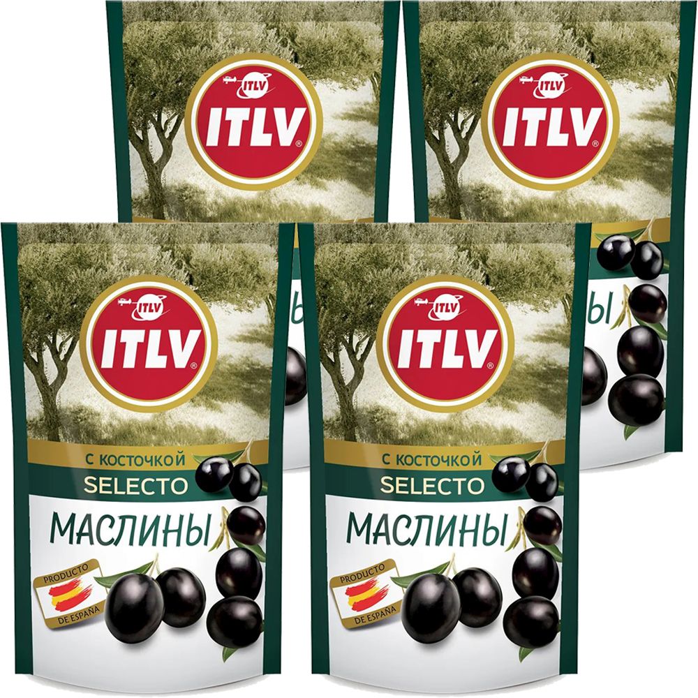 фото Маслины itlv с косточкой selecto, дой-пак, 165 г*4 шт