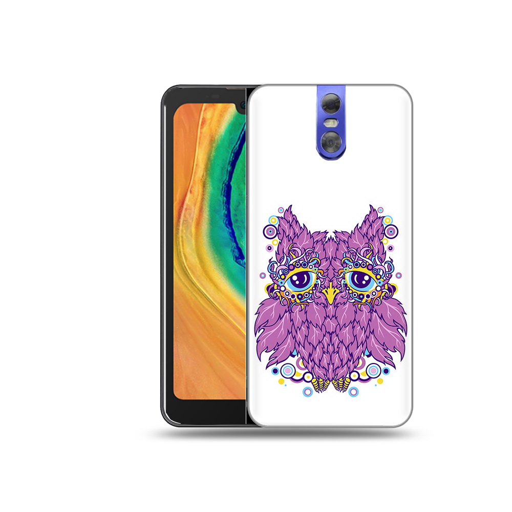 

Чехол MyPads Tocco для Doogee BL7000 Розовая сова, Прозрачный, Tocco