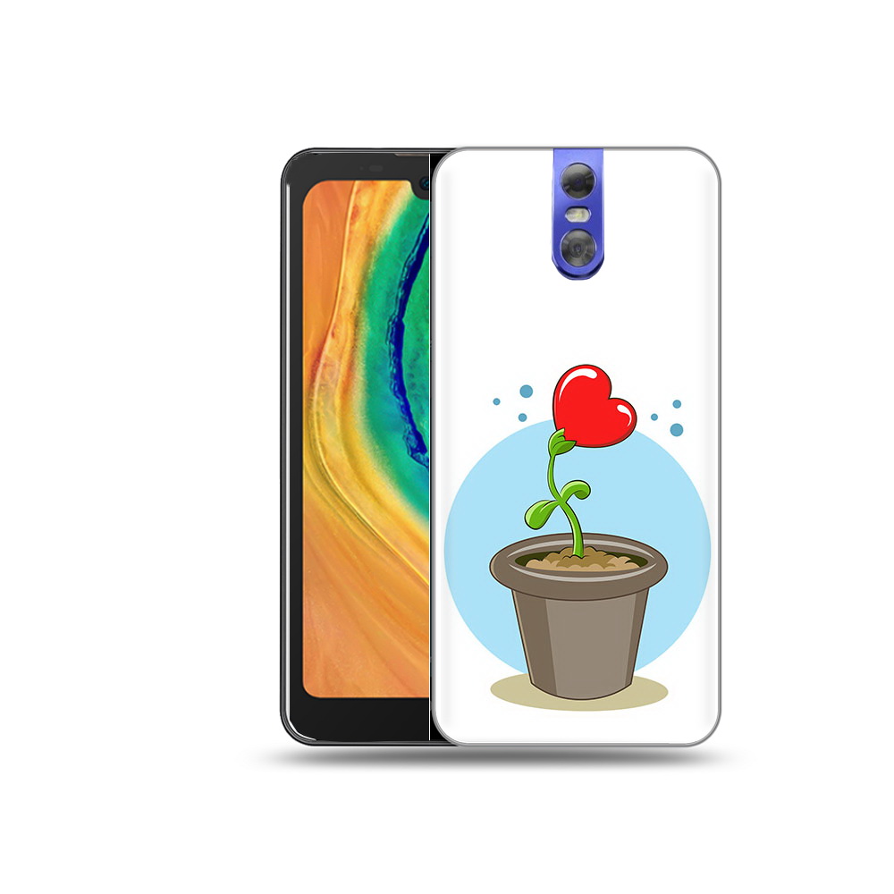 

Чехол MyPads Tocco для Doogee BL7000 Растение любви 14 февраля, Прозрачный, Tocco