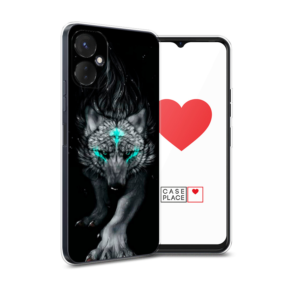 

Силиконовый чехол Awog "Волшебный волк" для Tecno Spark 9 Pro, Черный, 301950-2