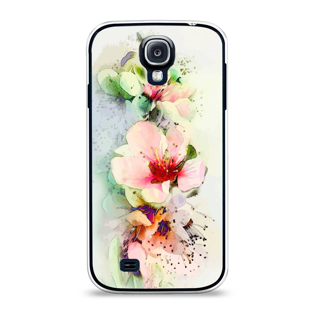 

Чехол на Samsung Galaxy S4 "Нежные цветы", Зеленый;розовый, 23950-2