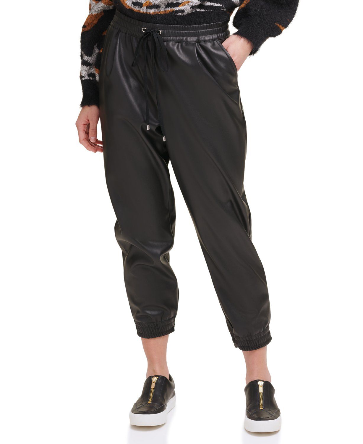 

Брюки женские DKNY P1HKUKA4 черные S, P1HKUKA4