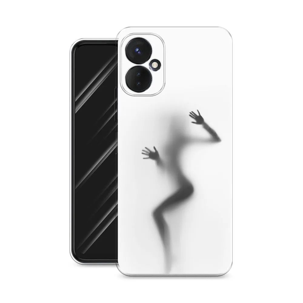 

Чехол Awog на Tecno Spark 9 Pro "Девушка в душе", Белый;черный, 301950-7