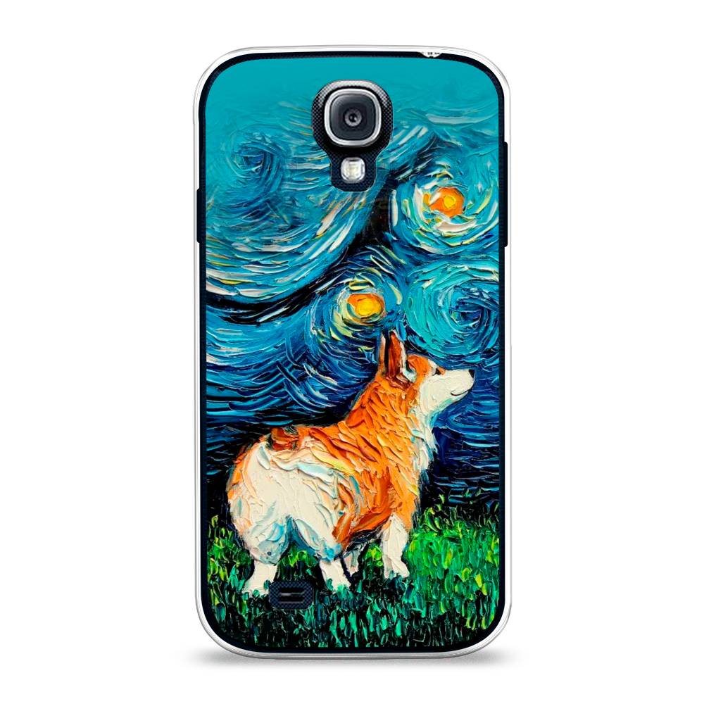 

Чехол на Samsung Galaxy S4 "Корги звёздная ночь", Коричневый;белый;зеленый, 23950-1