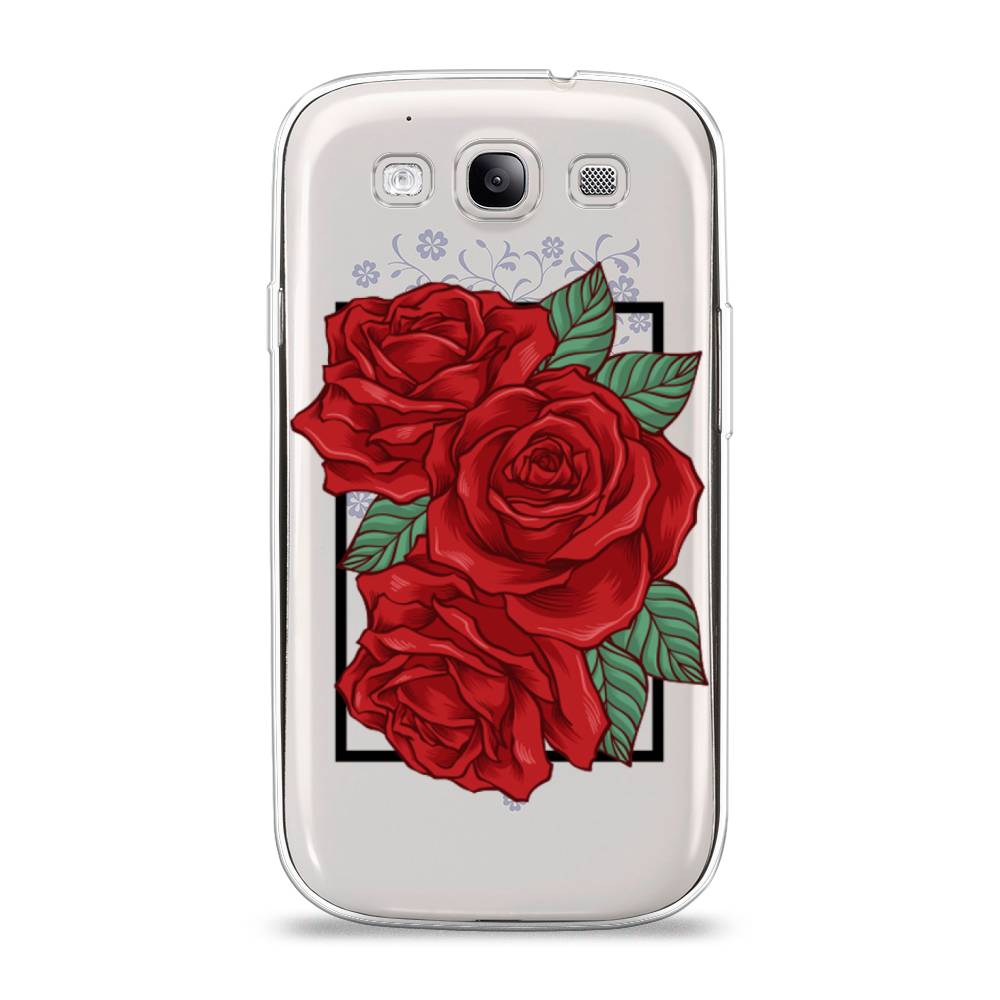 

Чехол на Samsung Galaxy S3 "Три алые розы", Красный, 23750-2