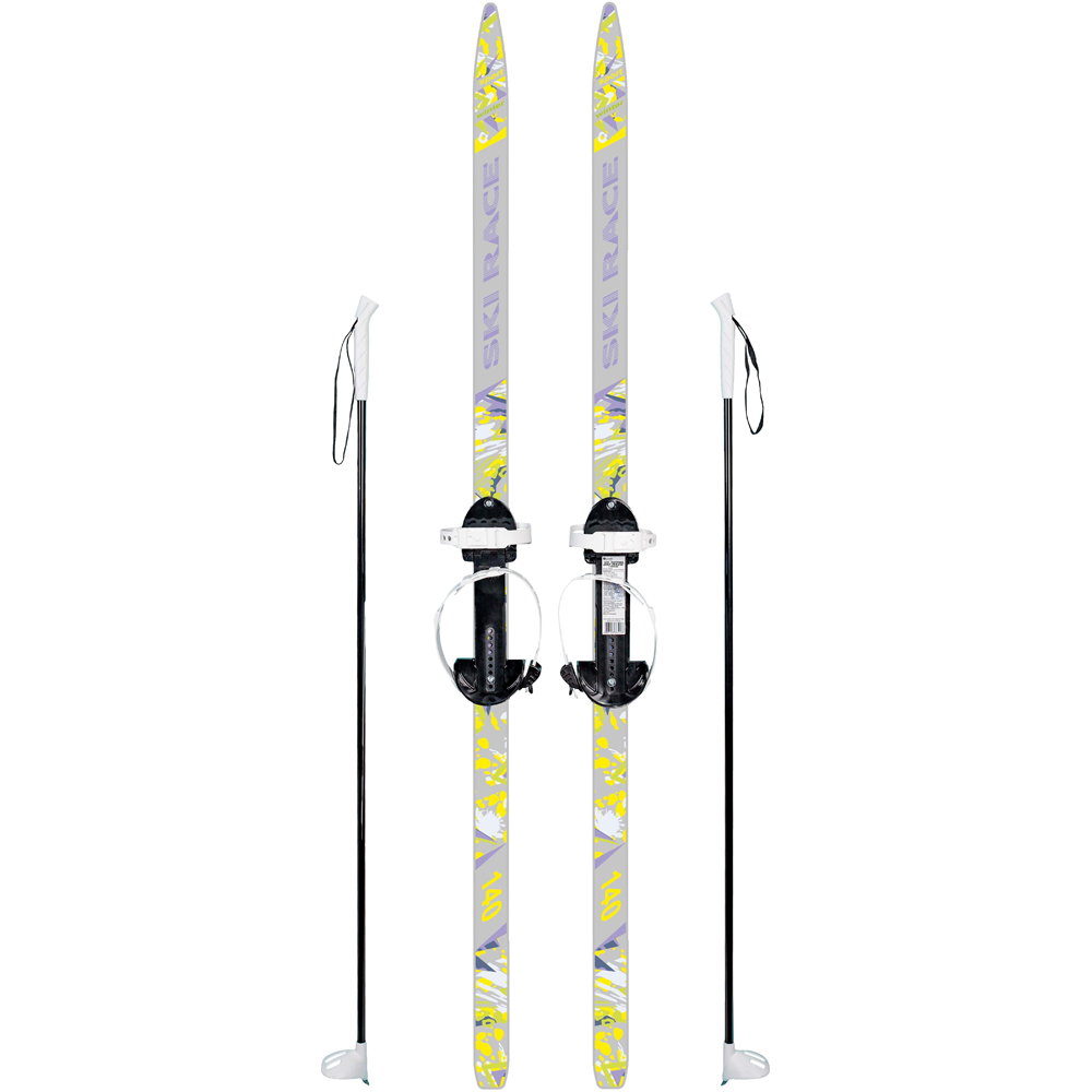 Лыжи подростковые Ski Race с палками 140/105 см, размер 28-36