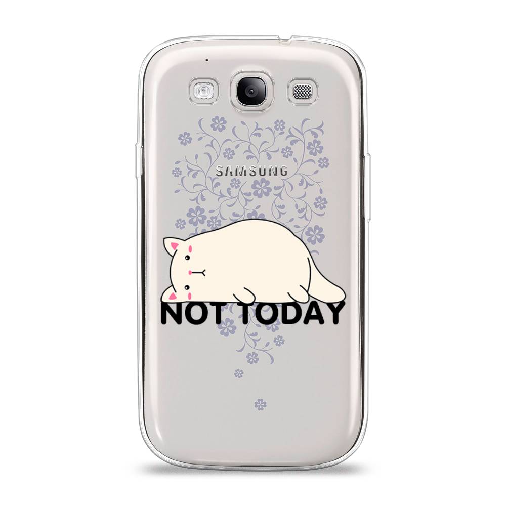 

Чехол на Samsung Galaxy S3 "Cat not today", Белый;розовый;черный, 23750-1