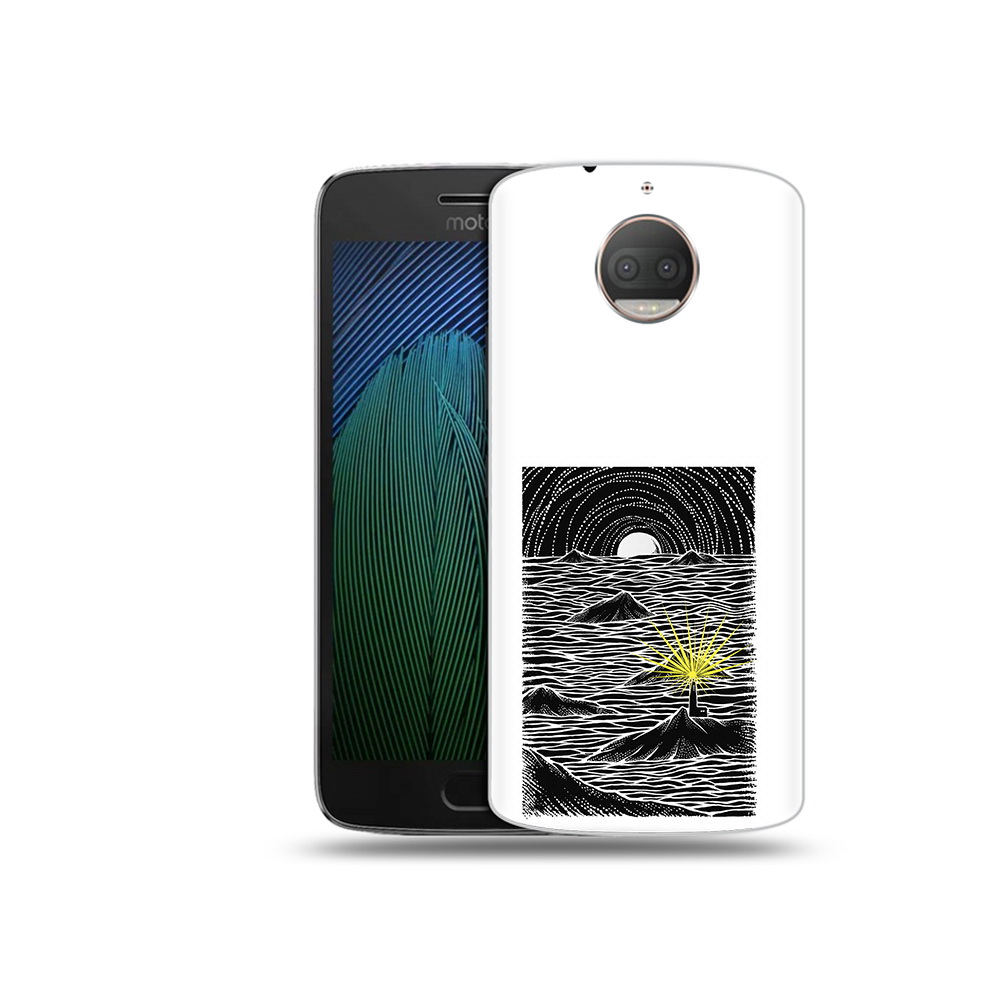 

Чехол MyPads Tocco для Motorola Moto G5S Plus маяк в черно белом море (PT75337.377.460), Прозрачный, Tocco