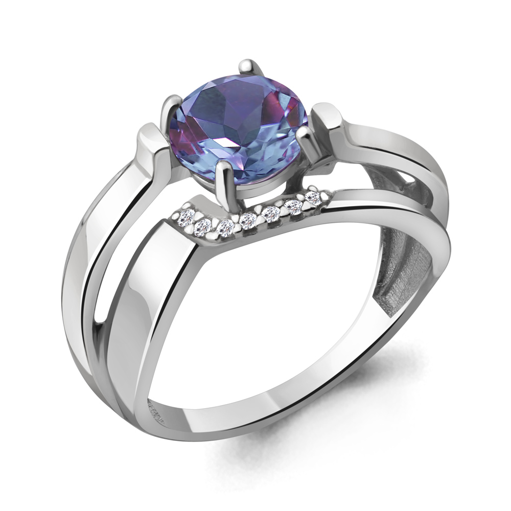 

Кольцо из серебра с фианитом Aquamarine Aquamarine 6593425А_925_р р, 6593425А_925_р