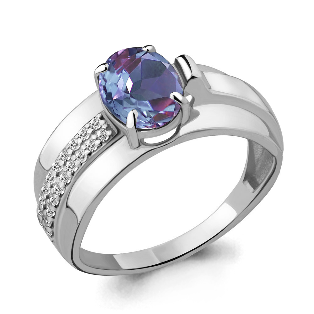 

Кольцо из серебра с фианитом Aquamarine Aquamarine 6593325А_925_р р, 6593325А_925_р