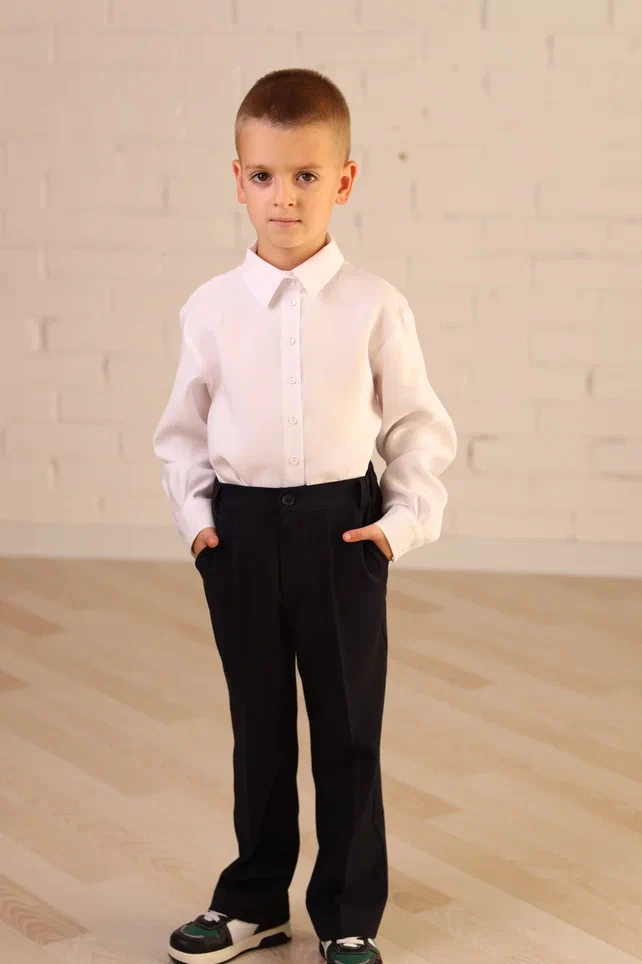 

Брюки детские Градиент Классические, темно-синий, р.128, Классические