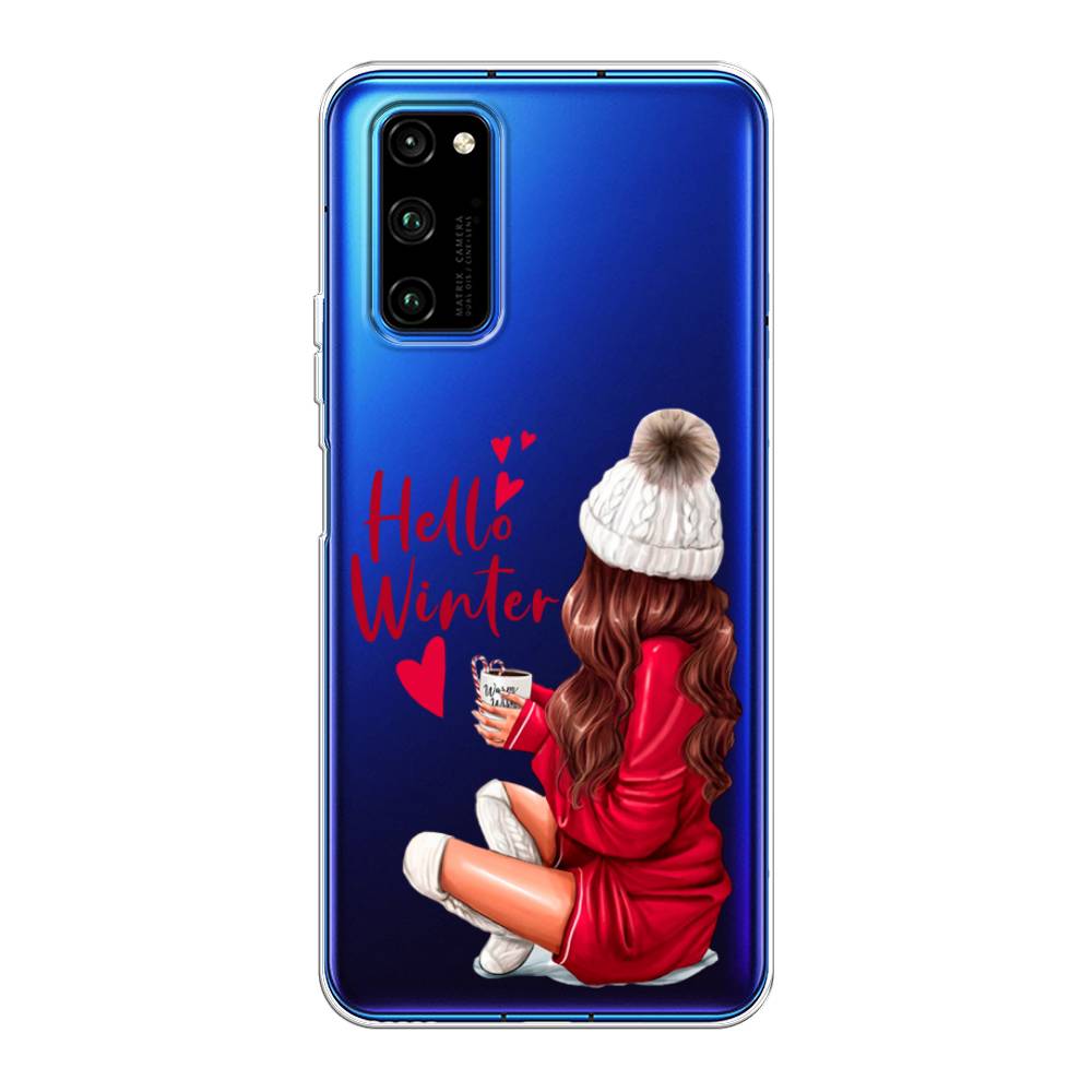 

Чехол на Huawei Honor V30 Pro "Hello winter", Красный;белый;коричневый, 611450-5