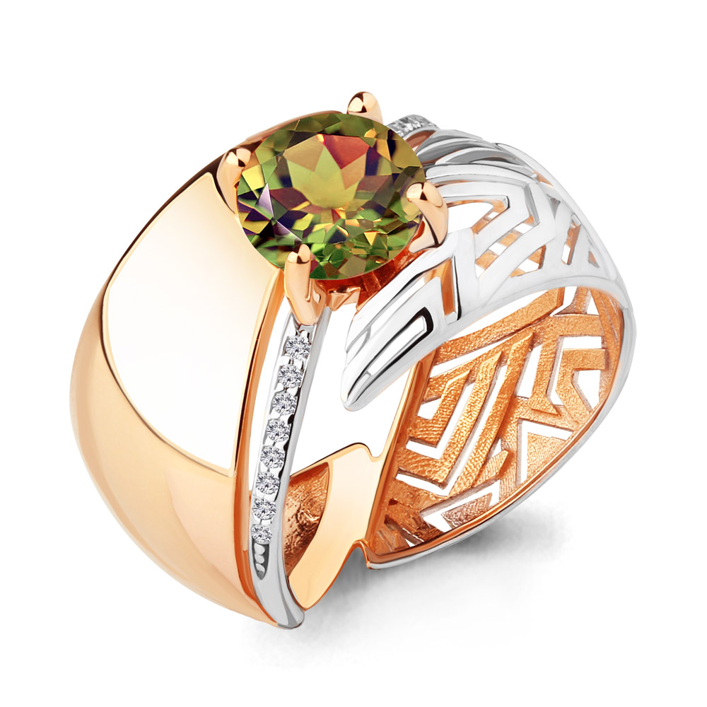 

Кольцо из золота с фианитом Aquamarine Aquamarine 6592419А_585_кз р. 18,5, 6592419А_585_кз