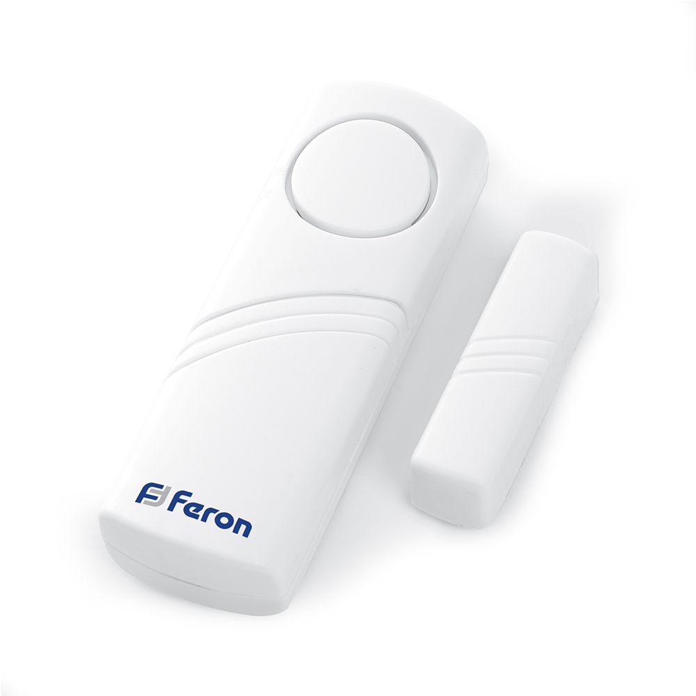 Звонок электрический дверной Feron /сигнализация, (1 мелодия) белый, громкоcть 90dB, 007-D беспроводной дверной звонок feron