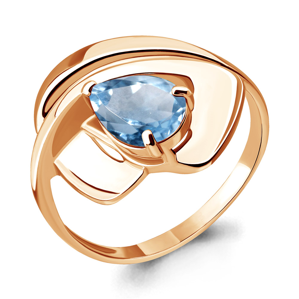 

Кольцо из красного золота с топазом Aquamarine Aquamarine 6590405_585_кз р, 6590405_585_кз