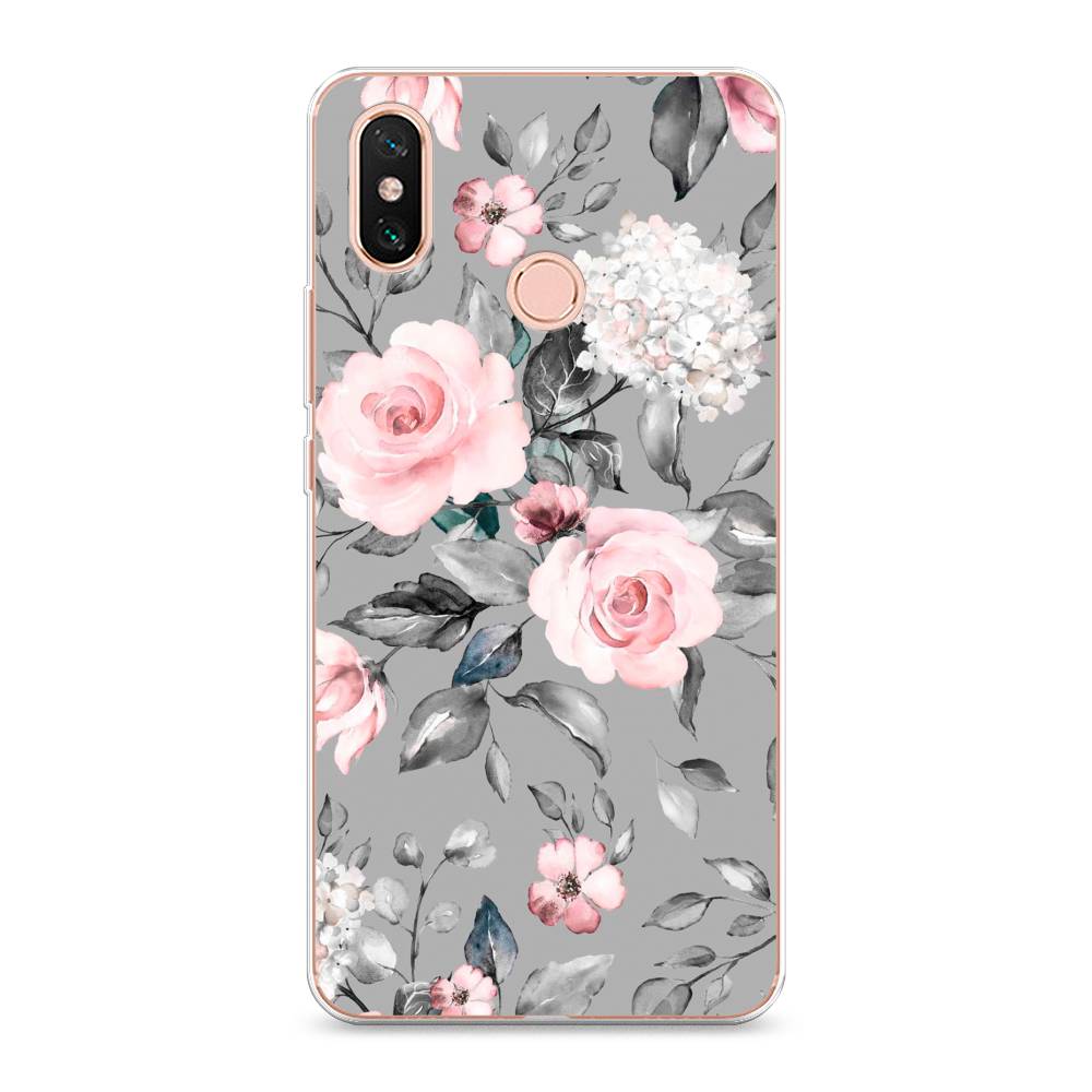 

Чехол Awog "Розы на сером" для Xiaomi Mi Max 3, 34350-8