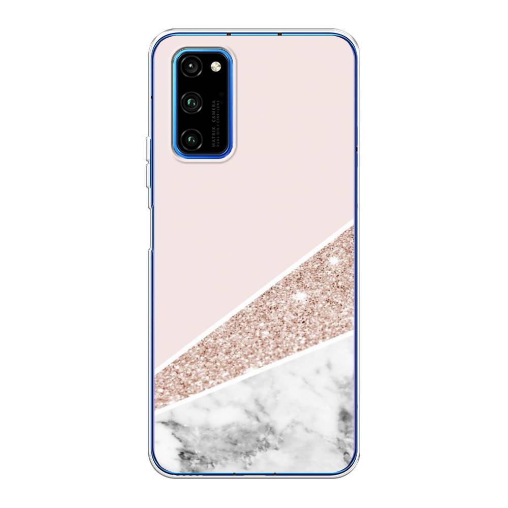 

Чехол на Huawei Honor V30 Pro "Блестящий розовый мрамор", 611450-3