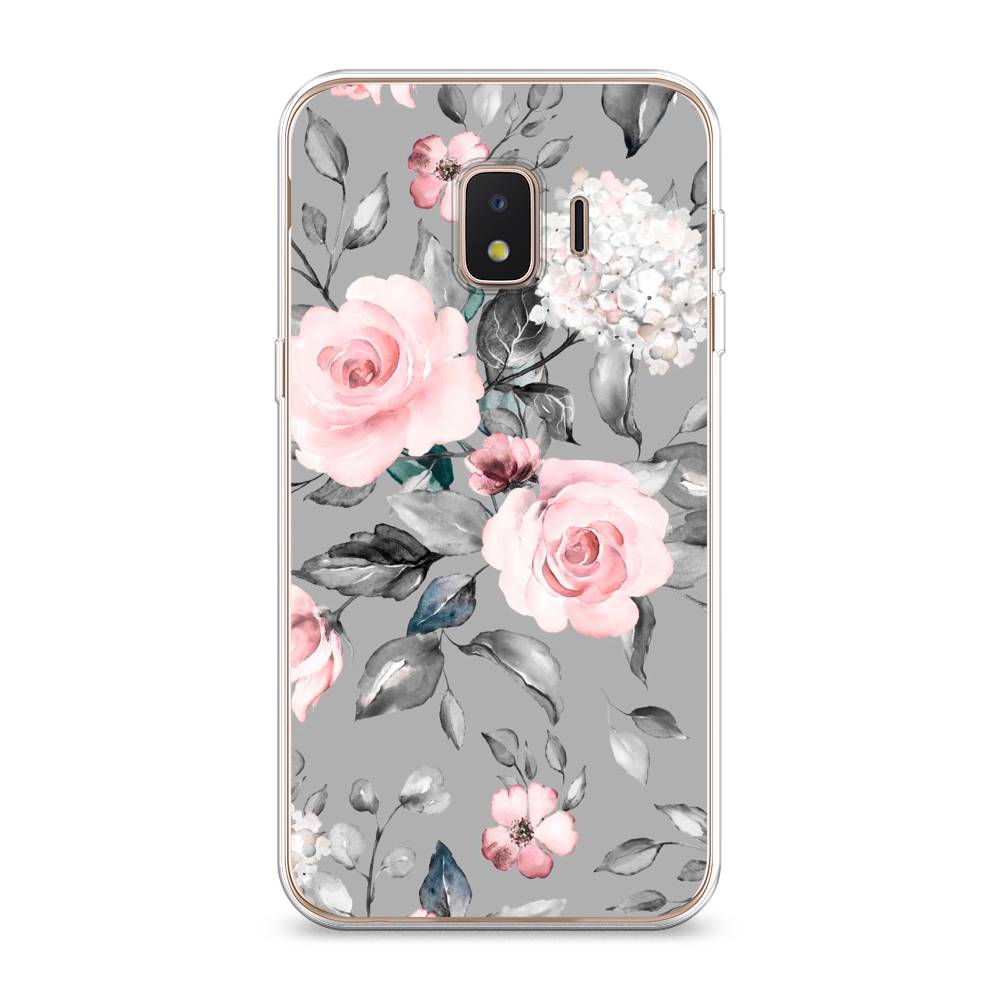 фото Чехол awog "розы на сером" для samsung galaxy j2 core (2018/2020)