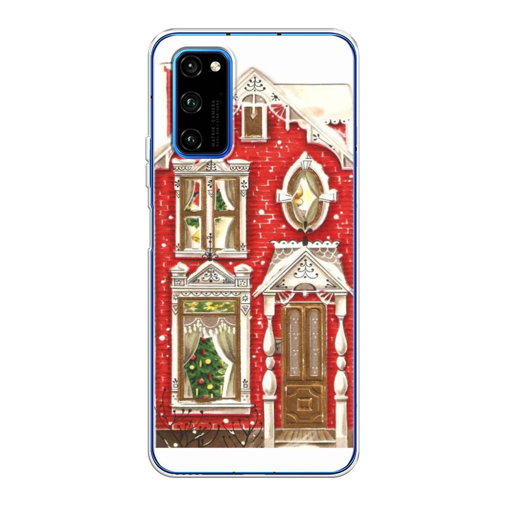 

Чехол на Huawei Honor V30 Pro "Пряничный домик", Белый;красный;зеленый, 611450-5