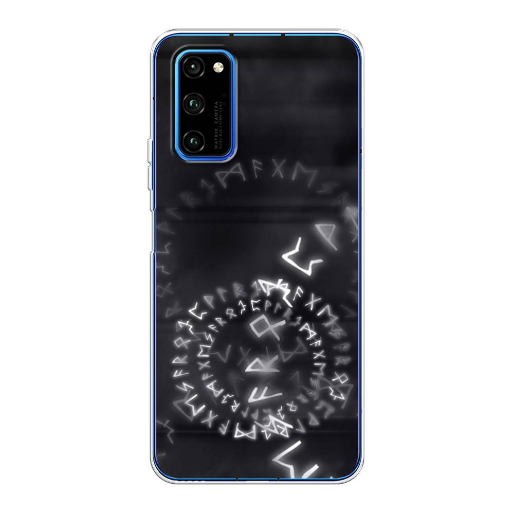 

Чехол на Huawei Honor V30 Pro "Руны", Серый;черный, 611450-3