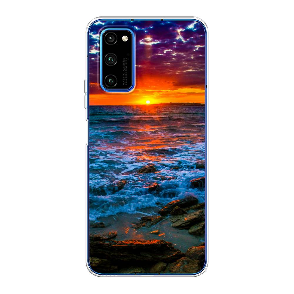 

Чехол на Huawei Honor V30 Pro "Закат 1", Оранжевый;синий, 611450-2