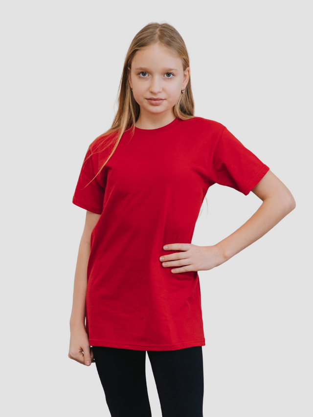 

Футболка для девочек LIDEKO kids О35-16-Б цв. красный р. 110, О35-16-Б