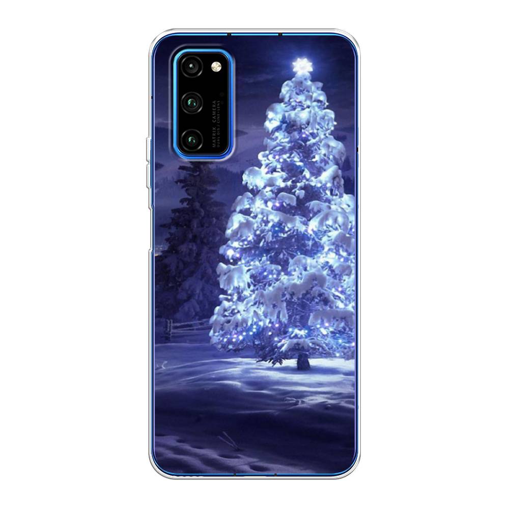 

Чехол на Huawei Honor V30 Pro "Зима 4", Синий;черный;белый, 611450-2
