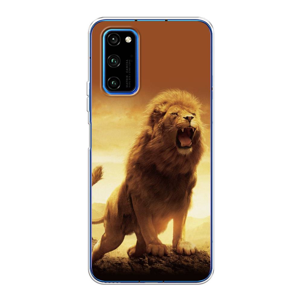 

Чехол на Huawei Honor V30 Pro "Львиный рык", Коричневый;желтый;оранжевый, 611450-1
