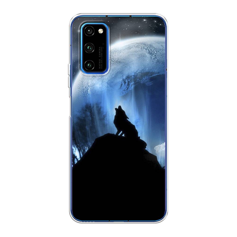 

Чехол на Huawei Honor V30 Pro "Волк 2", Синий;черный;белый, 611450-1