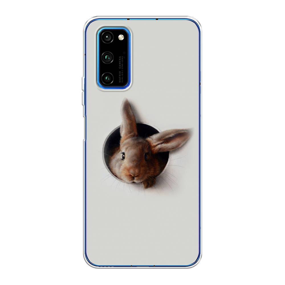 

Чехол на Huawei Honor V30 Pro "Любопытный кролик", Серый;коричневый, 611450-1
