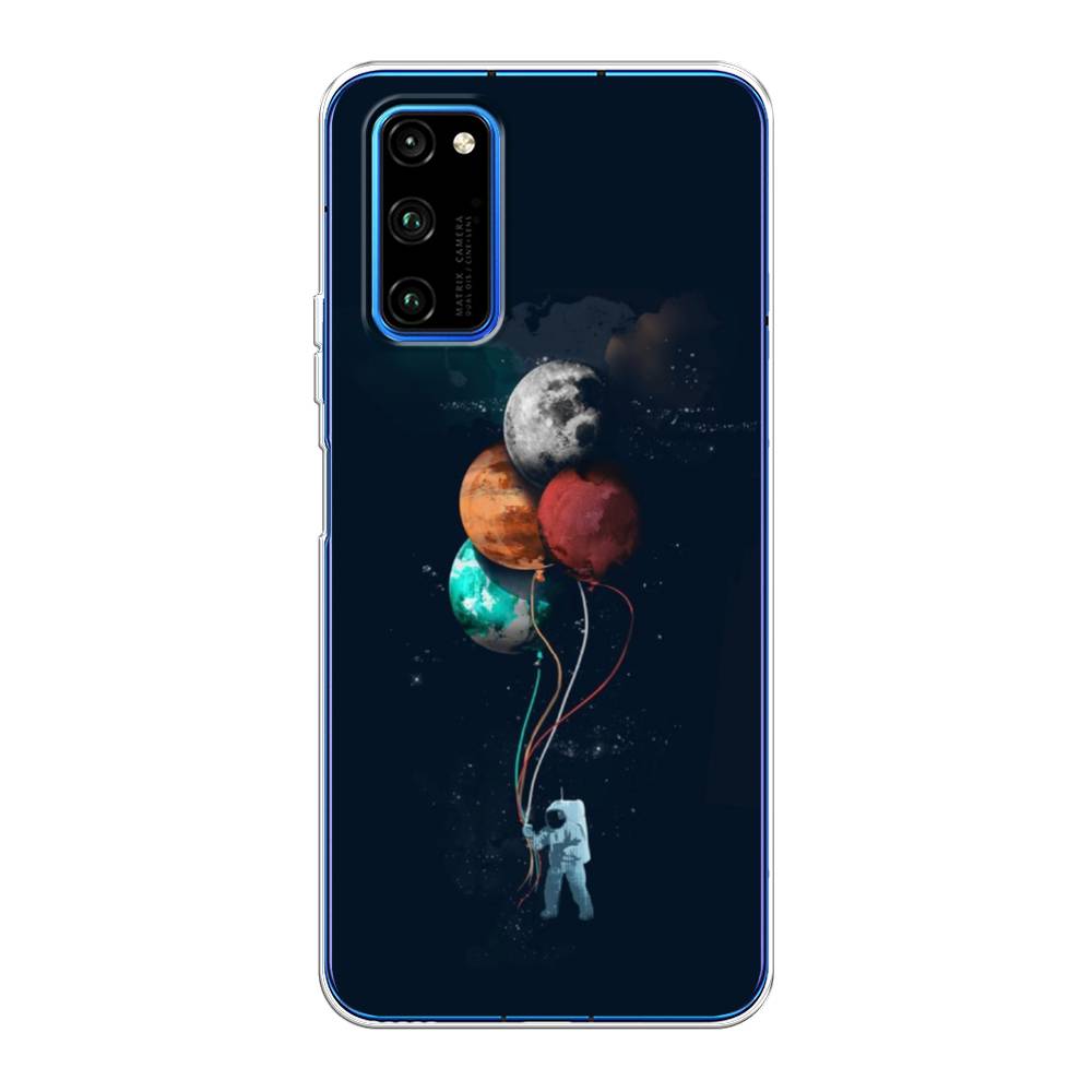 

Чехол на Huawei Honor V30 Pro "Космонавт с шариками", Разноцветный, 611450-4