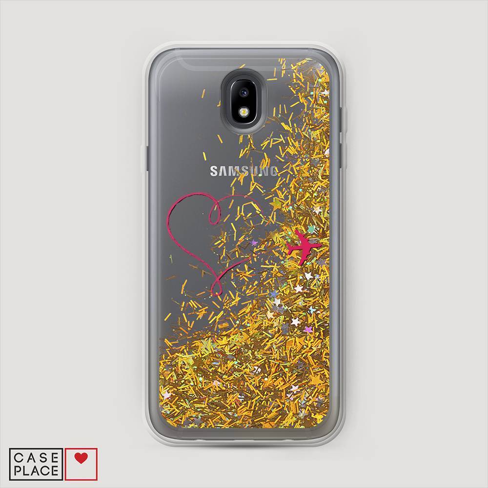 

Чехол Awog на Samsung Galaxy J7 2017 / Самсунг J7 2017 "Сердце и самолет", Красный, 23190-1