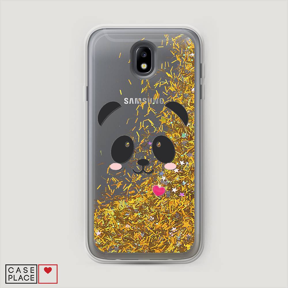 

Чехол Awog на Samsung Galaxy J7 2017 / Самсунг J7 2017 "Влюбленный панда контур", Черный, 23190-1