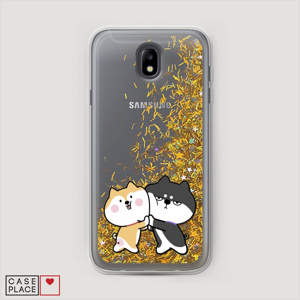 

Чехол Awog на Samsung Galaxy J7 2017 / Самсунг J7 2017 "Обнимашки акита", Бежевый, 23190-1