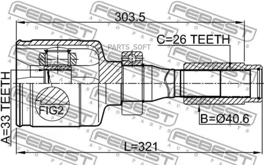 

Шрус Febest 2411DUSTRH