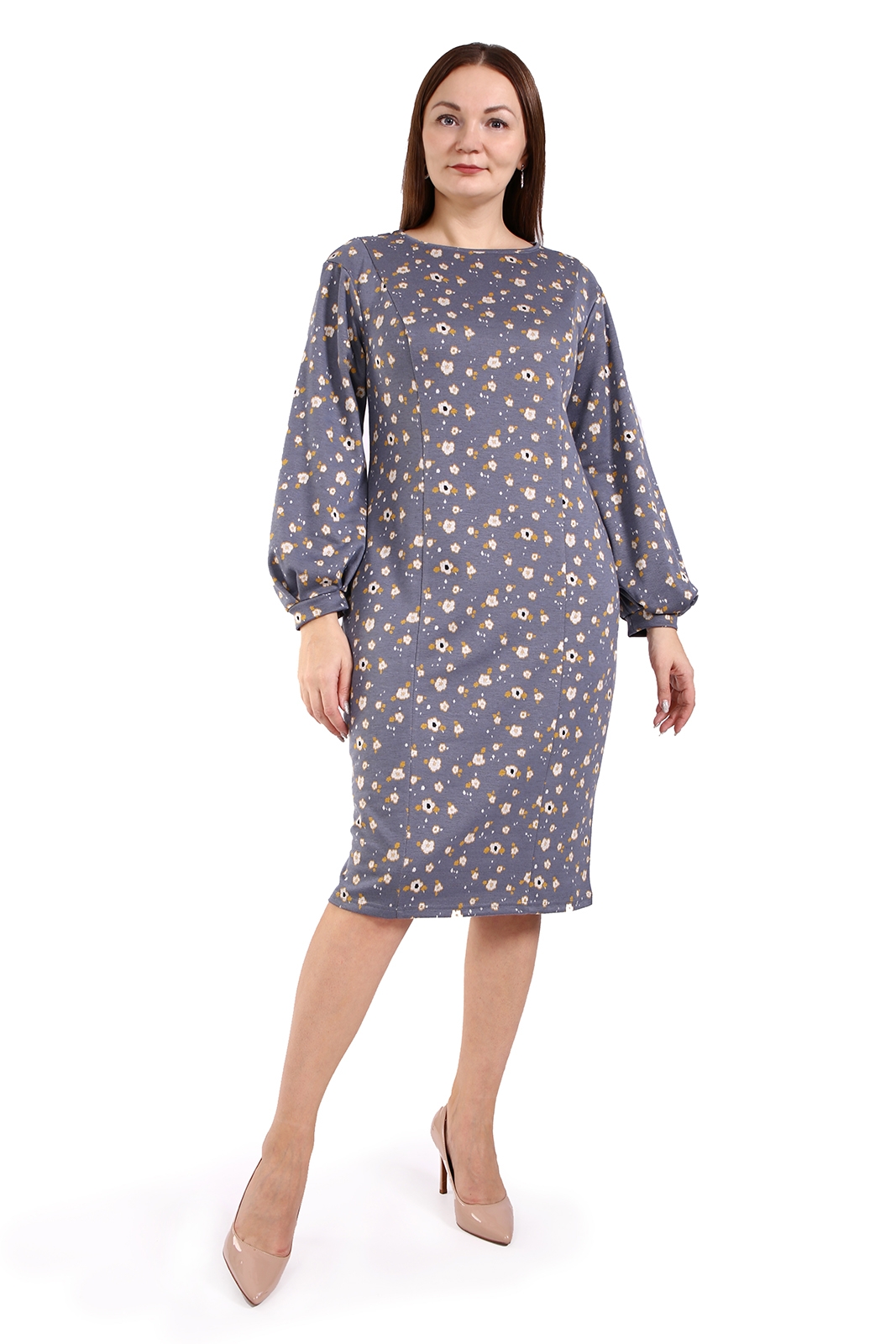 

Платье женское Каляев 66605 серое 46 RU, Серый, 66605