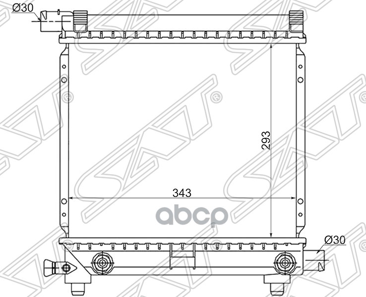 

SAT Радиатор MERCEDES C-CLASS W201 1.8/2.0 1982-1993 / E-CLASS W124 2.0 84-95