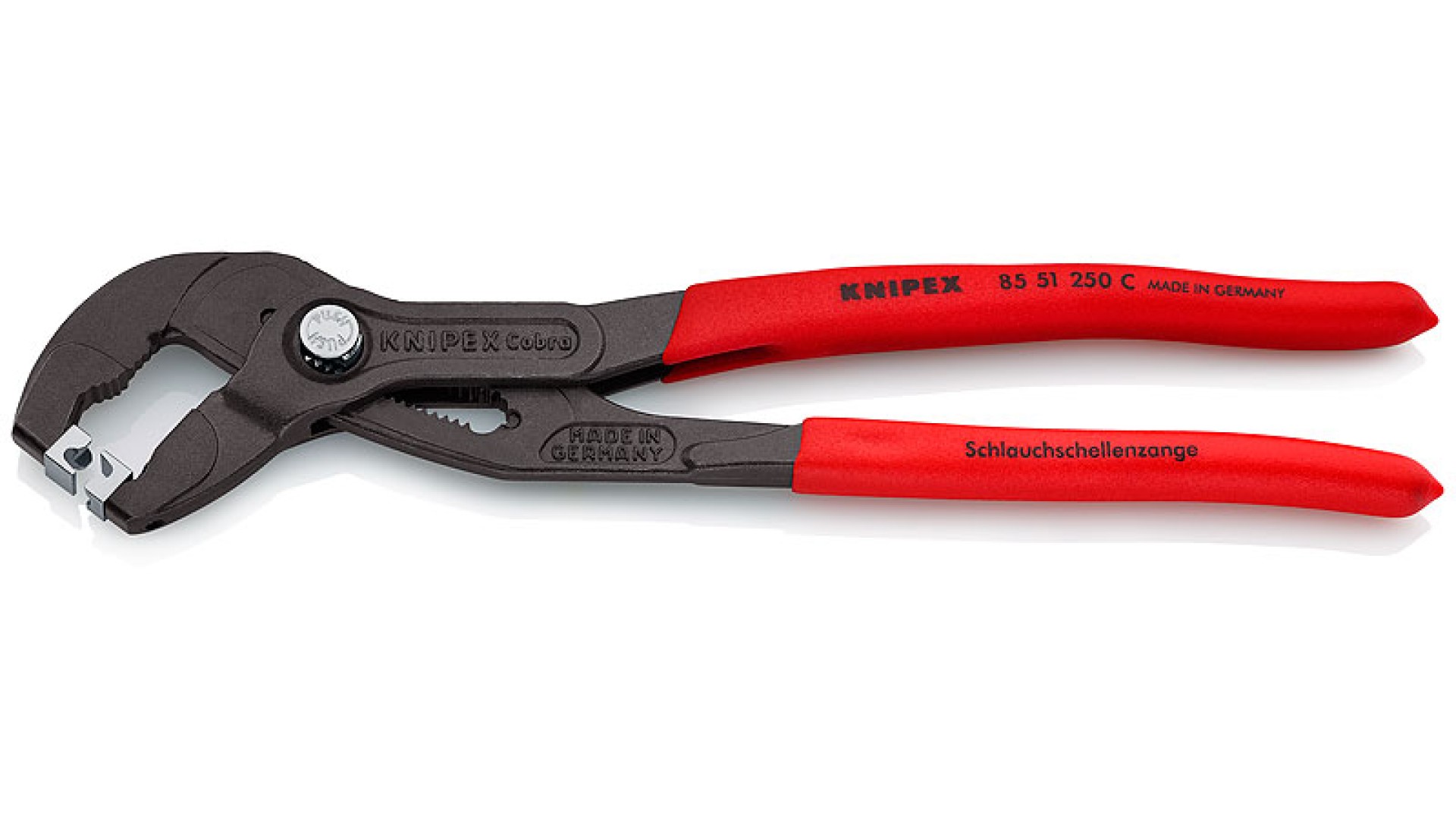 

Щипцы Knipex KN-8551250C для хомутов с защёлкой, 250 мм, узкая голова, KN-8551250C