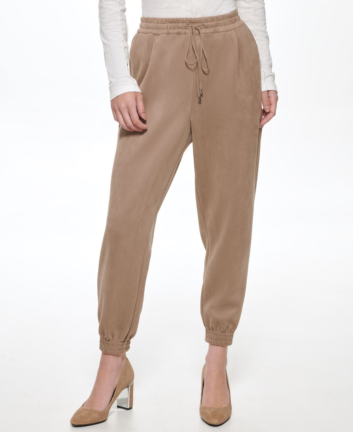

Брюки женские DKNY P1KKSL20 бежевые XS, P1KKSL20