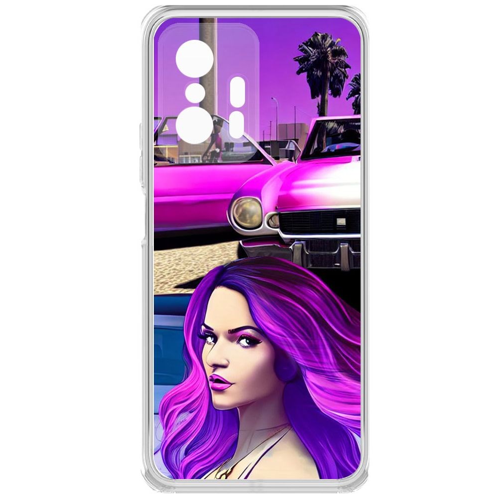 

Чехол-накладка Krutoff Clear Case Жизнь в розовом для Xiaomi 11T, Прозрачный