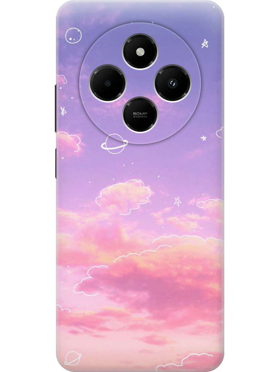 

Силиконовый чехол на Xiaomi Redmi 14C / Poco C75 с принтом "Розовое небо и космос", Прозрачный;серый;фиолетовый, 786715741