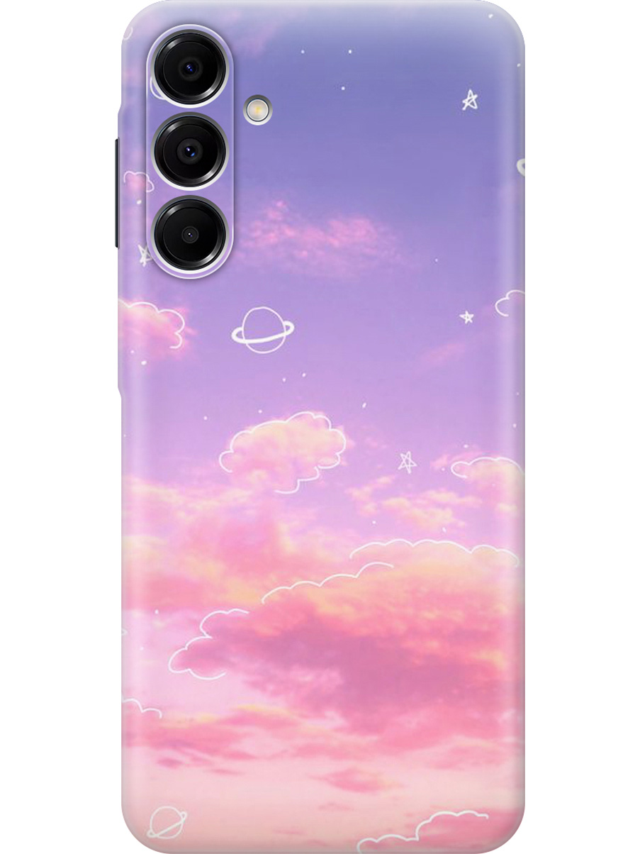

Силиконовый чехол на Samsung Galaxy A16 с принтом "Розовое небо и космос", Прозрачный;серый;фиолетовый, 786721741