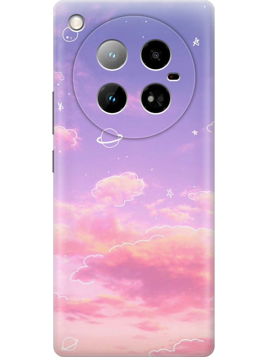 

Силиконовый чехол на Infinix Zero 40 4G с принтом "Розовое небо и космос", Прозрачный;серый;фиолетовый, 786722341