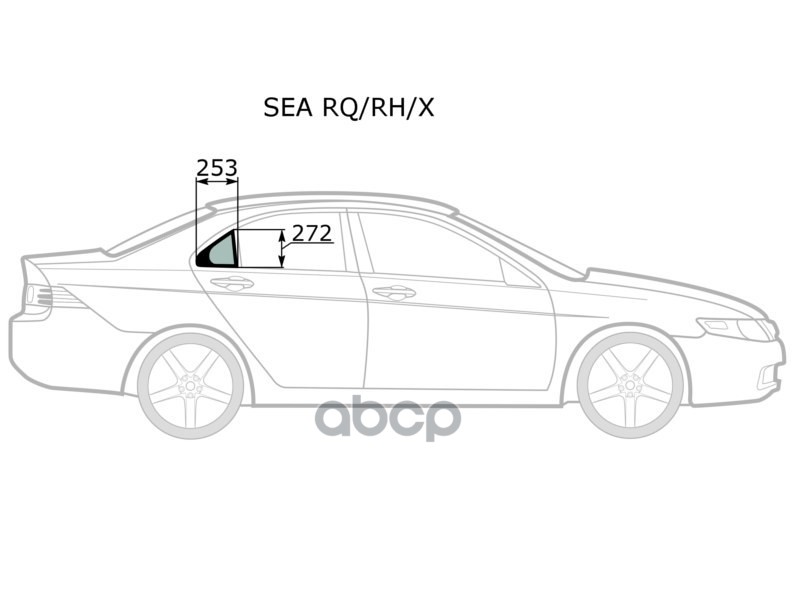 

Стекло Форточки (Уголок) Задней Правой Двери Honda Accord 02-08/Acura Tsx 4D 04-08 Xyg Арт