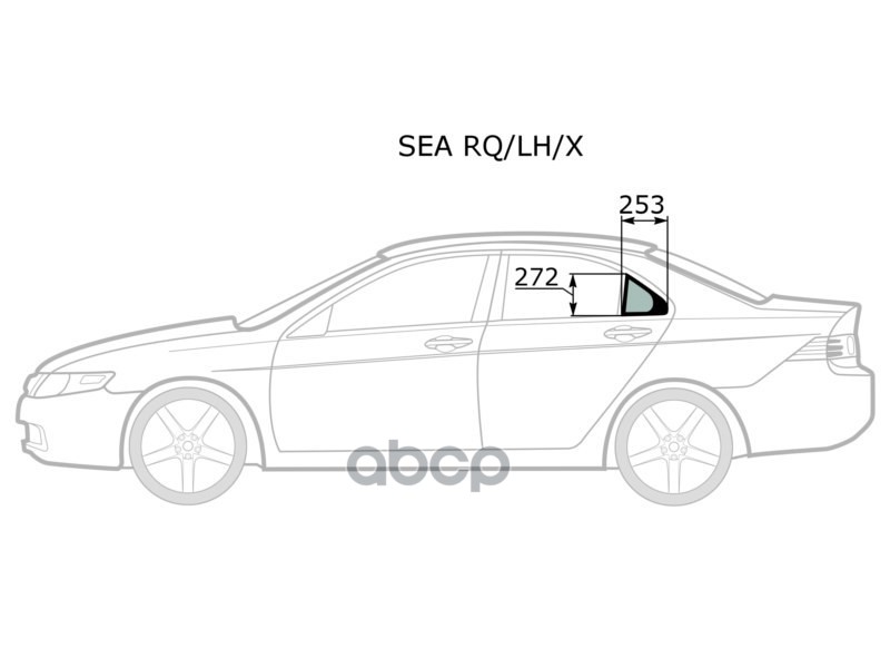 

Стекло Форточки (Уголок) Задней Левой Двери Honda Accord 02-08/Acura Tsx 4D 04-08 Xyg Арт.