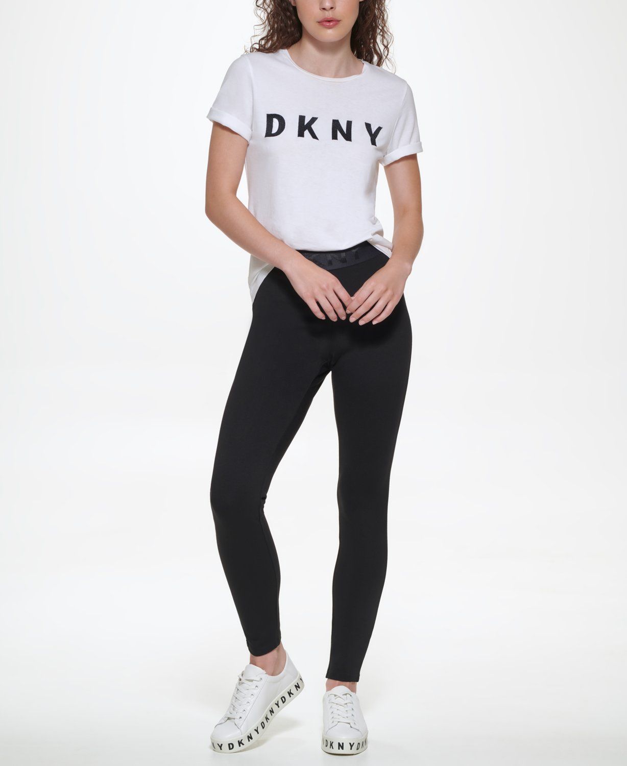 

Леггинсы женские DKNY P0RVQGIW черные S, P0RVQGIW